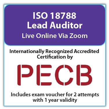 ISO 18788 Lead Auditor – Live Online – English – 2 Exam Attempts Included