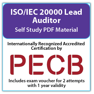 PECB ISO/IEC 20000 Lead Auditor - Self Study - English - 2 Exam Attempts Included