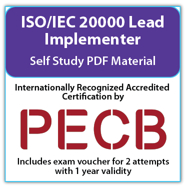 PECB ISO/IEC 20000 Lead Implementer - Self Study - English - 2 Exam Attempts Included