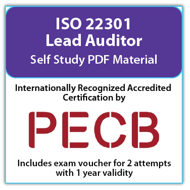 ISO 22301 Lead Auditor – Self study (PDF Courseware) – English – 2 PECB Exam Attempts Included