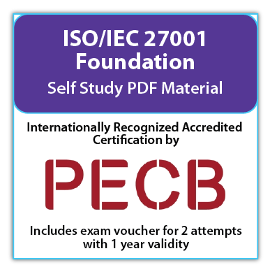 PECB ISO/IEC 27001 Foundation Self Study (PDF Courseware) - English - 2 PECB Exam Attempts Included