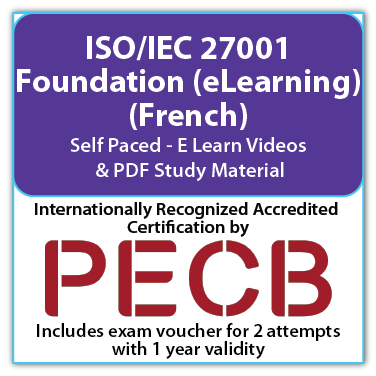 PECB ISO/IEC 27001 Foundation (eLearning) - French - 2 PECB Exam Attempts Included
