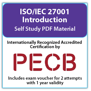 PECB ISO/IEC 27001 Introduction Self Study (PDF Courseware) - English - 2 PECB Exam Attempts Included