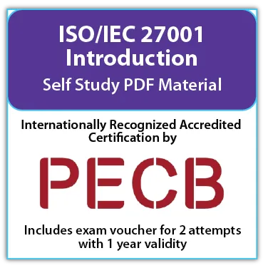 PECB ISO/IEC 27001 Introduction Self Study (PDF Courseware) - English - 2 PECB Exam Attempts Included