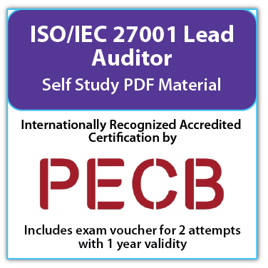 PECB ISO/IEC 27001 Lead Auditor - Self study (PDF Courseware) - English - 2 PECB Exam Attempts Included
