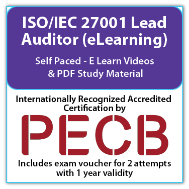 PECB ISO/IEC 27001 Lead Auditor (eLearning) - English - 2 PECB Exam Attempts Included
