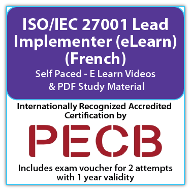 PECB ISO/IEC 27001 Lead Implementer (eLearning) - French - 2 PECB Exam Attempts Included