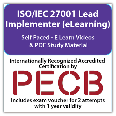 PECB ISO/IEC 27001 Lead Implementer (eLearning) - English - 2 PECB Exam Attempts Included