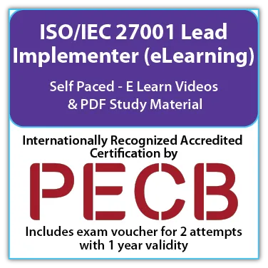 PECB ISO/IEC 27001 Lead Implementer (eLearning) - English - 2 PECB Exam Attempts Included