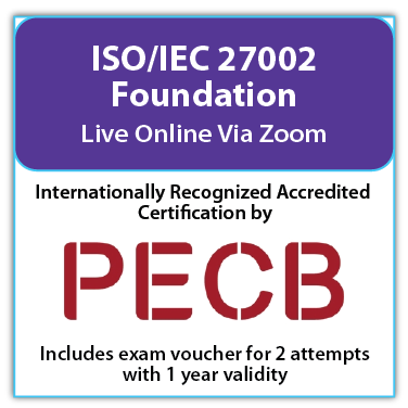 ISO/IEC 27002 Foundation – Live Online – English – 2 Exam Attempts Included