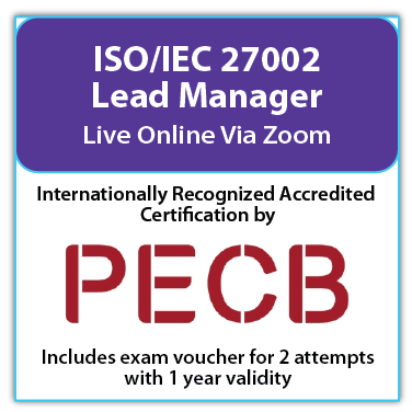 ISO/IEC 27002 Lead Manager – Live Online – English – 2 Exam Attempts Included