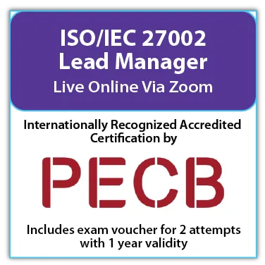 ISO/IEC 27002 Lead Manager – Live Online – English – 2 Exam Attempts Included