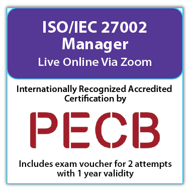 ISO/IEC 27002 Manager – Live Online – English – 2 Exam Attempts Included
