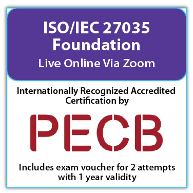 ISO/IEC 27035 Foundation – Live Online – English – 2 Exam Attempts Included