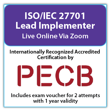 ISO/IEC 27701 Lead Implementer – Live Online – English – 2 Exam Attempts Included