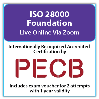 ISO 28000 Foundation – Live Online – English – 2 Exam Attempts Included