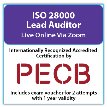 ISO 28000 Lead Auditor -  Live Online – English – 2 Exam Attempts Included