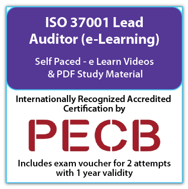 ISO 37001 Lead Auditor - e-Learning - English - 2 PECB Exam Attempts Included