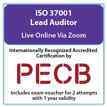 ISO 37001 Lead Auditor - Live Online - English - 2 PECB Exam Attempts Included