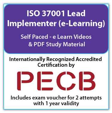 ISO 37001 Lead Implementer - e-Learning - English - 2 PECB Exam Attempts Included