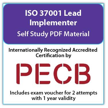 ISO 37001 Lead Implementer - Self Study (PDF Courseware)- English - 2 PECB Exam Attempts Included