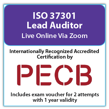 ISO 37301 Lead Auditor – Live Online – English – 2 Exam Attempts Included