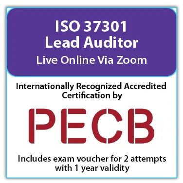 ISO 37301 Lead Auditor – Live Online – English – 2 Exam Attempts Included