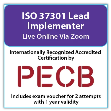 ISO 37301 Lead Implementer – Live Online – English – 2 Exam Attempts Included