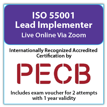 ISO 55001 Lead Implementer - Live Online – English – 2 Exam Attempts Included