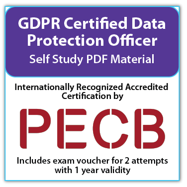 PECB GDPR - Certified Data Protection Officer (CDPO) - Self Study - English - 2 Exam Attempts Included