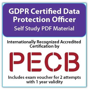 PECB GDPR - Certified Data Protection Officer (CDPO) - Self Study - English - 2 Exam Attempts Included