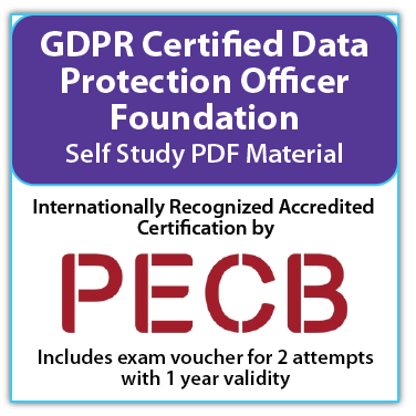 PECB GDPR - Certified Data Protection Officer (CDPO) Foundation - Self Study - English - 2 Exam Attempts Included