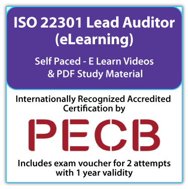 ISO 22301 Lead Auditor (eLearning) - English - 2 PECB Exam Attempts Included