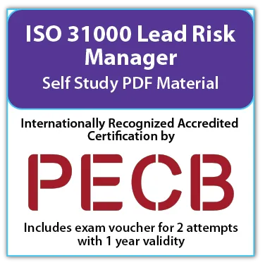 PECB ISO 31000 Lead Risk Manager - Self Study (PDF Courseware) - English - 2 PECB Exam Attempts Included
