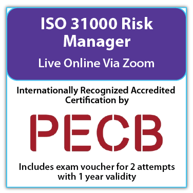PECB ISO 31000 Risk Manager Live Online - English - 2 PECB Exam Attempts Included
