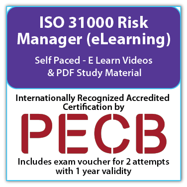 PECB ISO 31000 Risk Manager - e-Learning - English - 2 PECB Exam Attempts Included