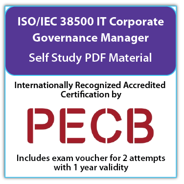 ISO/IEC 38500 IT Corporate Governance Manager – Self study – English – 2 Exam Attempts Included