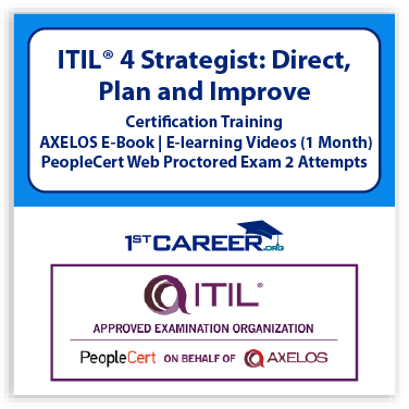 ITIL® 4 Strategist: Direct Plan and Improve (DPI) Official PeopleCert Certification Exam Voucher 2 attempts with Official Axelos Main Guide E-book Included. code: ITIL4DPI-Ex-2