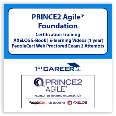 PRINCE2 Agile® Foundation Training with 2 attempts Exam Voucher for Axelos PeopleCert Certification - Self-Paced E-learning Training Videos  - Axelos e-book included. Course code: PRINCE2AFND-E-2