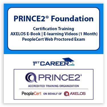 PRINCE2® Foundation -Discounted Official PeopleCert Certification Exam with official Axelos Main Guide E-book Included. Exam Code: PRINCE2FND-Ex