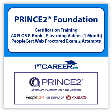 PRINCE2® Foundation - Official PeopleCert Certification Exam Voucher 2 Attempts with Official Axelos Main Guide E-book Included. Code: PRINCE2FND-Ex-2