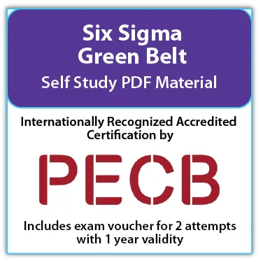 Six Sigma Green Belt– Self study – English – 2 Exam Attempts Included