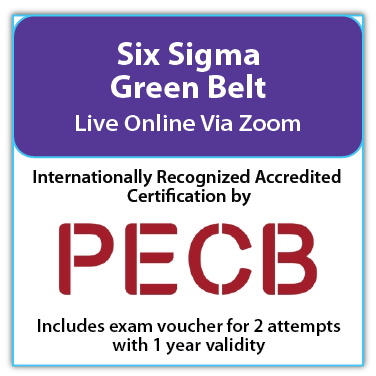 Six Sigma Green Belt – Live Online – English – 2 Exam Attempts Included